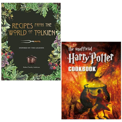Recipes from the World of Tolkien,Unofficial Harry Potter Cookbook 2 Books Set - The Book Bundle