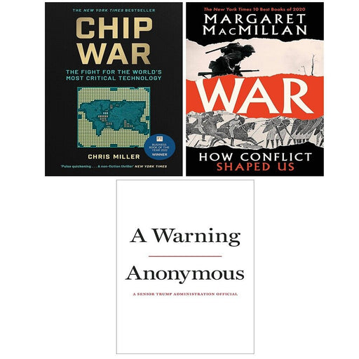 Chip War Chris Miller,War Margaret MacMillan(HB), Warning Anonymous (HB) 3 Books Set - The Book Bundle