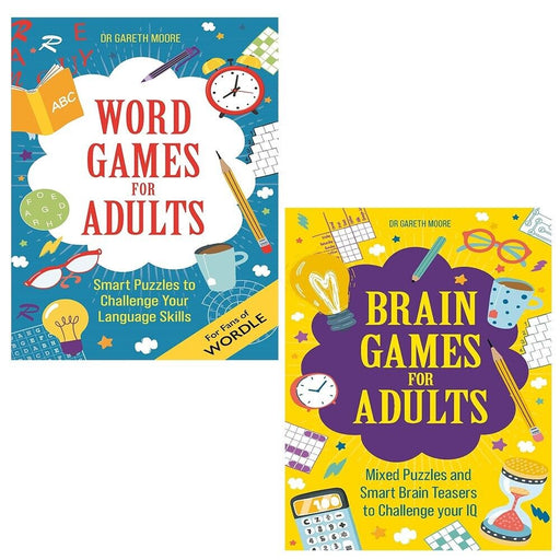 Gareth Moore Collection 2 Books Set Word Games for Adults,Brain Games for Adults - The Book Bundle