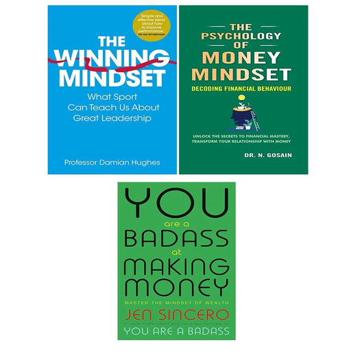 The Winning Mindset, Psychology of Money Mindset, You Are a Badass Making 3 Books Collection Set - The Book Bundle