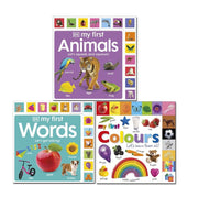 My First Tabbed Board Book 3 Books Set by DK My First Animals, Words, Colours - The Book Bundle