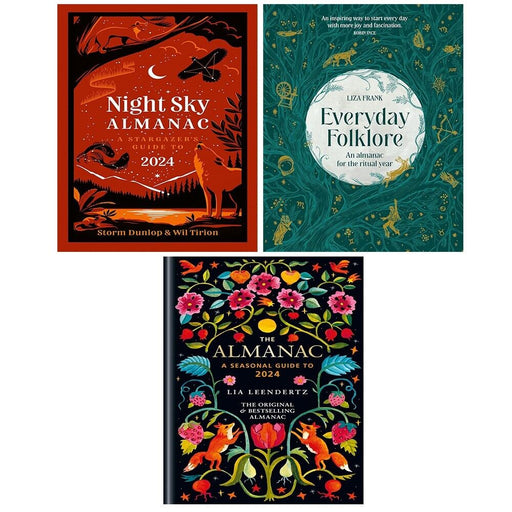 Almanac Collection 3 Books Set Everyday Folklore Liza Frank, Night Sky Almanac - The Book Bundle