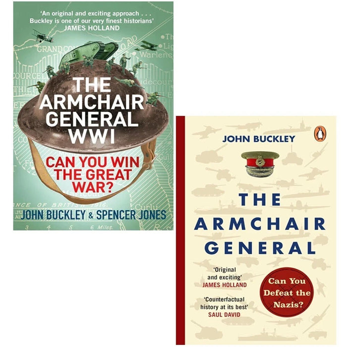 John Buckley 2 Books Collection Set The Armchair General World War One Hardcover - The Book Bundle