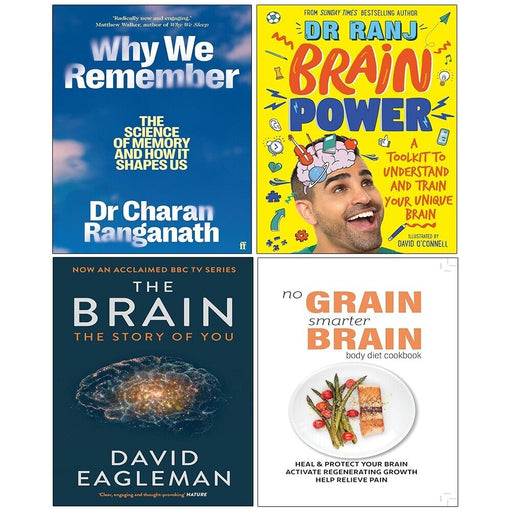 Why We Remember,Brain Power, Brain, No Grain Smarter Brain Body Diet 4 Books Set - The Book Bundle