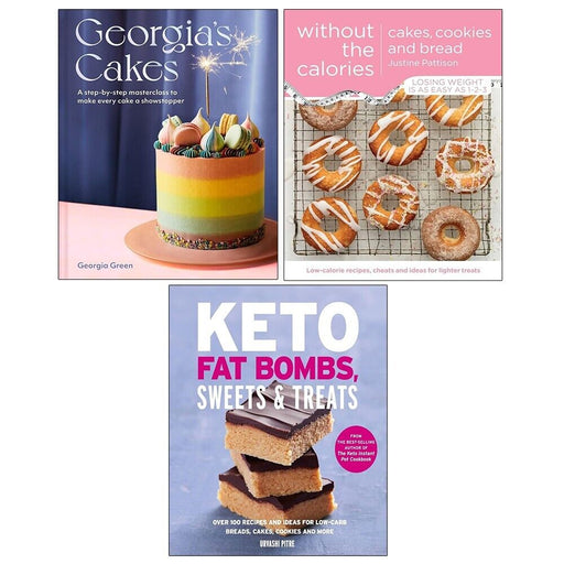 Georgias Cakes(HB),Keto Fat Bombs Sweets Treats, Cakes Cookies Bread 3 Books Set - The Book Bundle