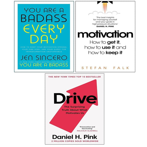 Drive Daniel H. Pink,You Are a Badass Every Day Jen Since,Motivation 3 Books Set - The Book Bundle
