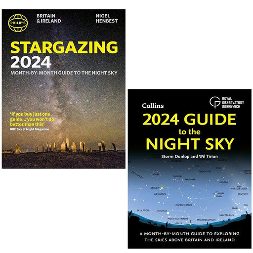 Philip's Stargazing 2024 Nigel Henbest, 2024 Guide to the Night Sky 2 Books Set - The Book Bundle