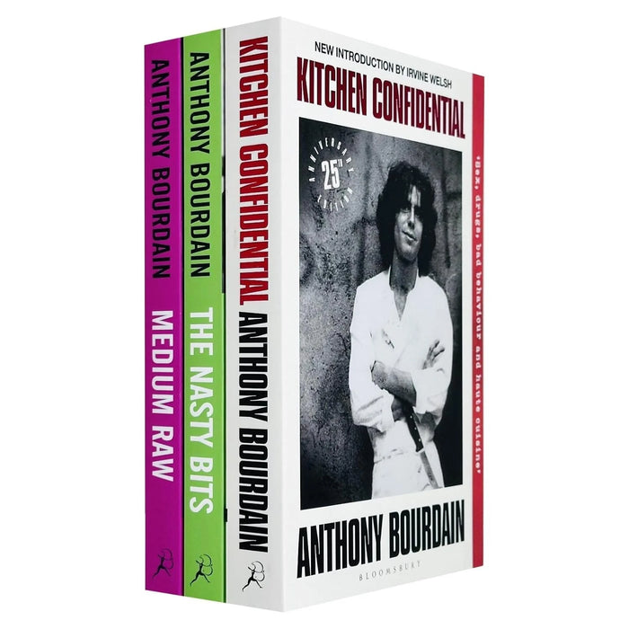 Anthony Bourdain Collection 3 Books Set (Medium Raw, Kitchen Confidential, The Nasty Bits) - The Book Bundle