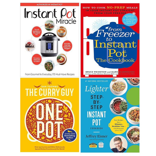 Instant Pot Cookbook 4 Books Set Curry Guy One Pot (HB), From Freezer to Instant - The Book Bundle