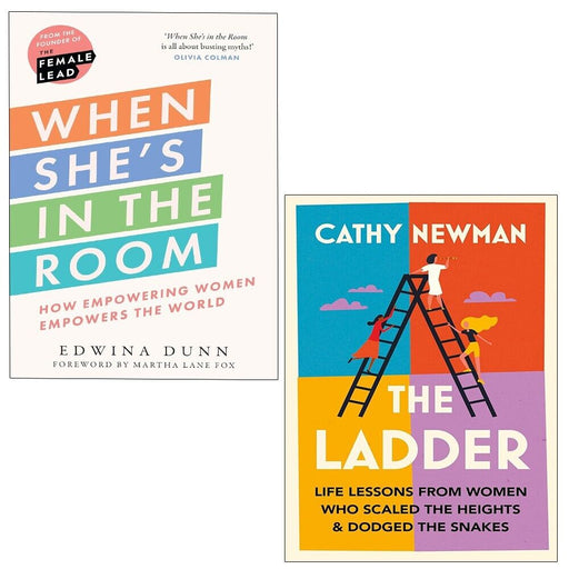 When She’s in the Room Edwina Dunn, Ladder Cathy Newman 2 Books Set Hardcover - The Book Bundle