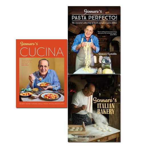 Gennaro Contaldo 3 Books Collection Set Gennaro's Cucina, Italian Bakery, Pasta Perfecto - The Book Bundle