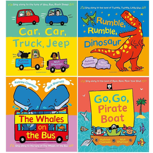 New Nursery Rhymes Books 4 Collection Set by Katrina Charman Go, Go, Pirate Boat - The Book Bundle