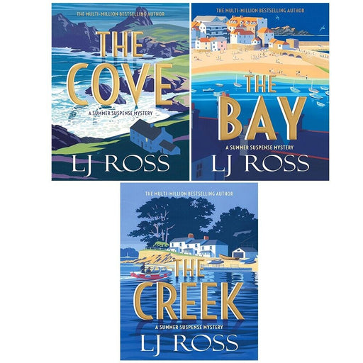 Summer Suspense Mysteries Collection 3 Books Set by LJ Ross Cove, Bay, Creek - The Book Bundle