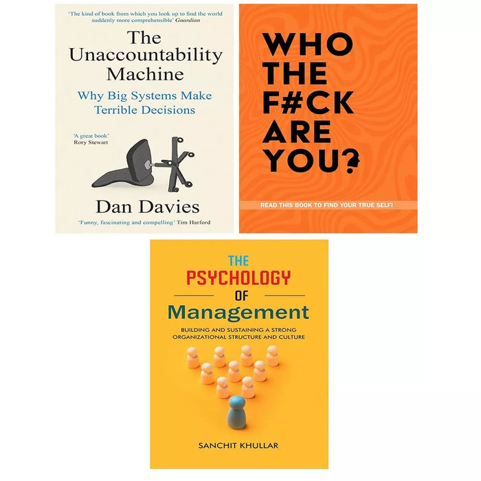 Unaccountability Machine, Psychology of Management, Who The F ck Are You 3 Books Set - The Book Bundle