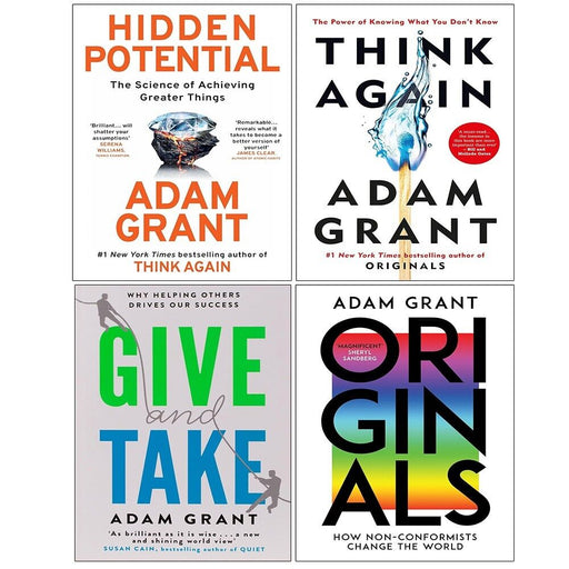 Adam Grant Collection 4 Books Set Hidden Potential (HB) Originals,Think Again HB - The Book Bundle
