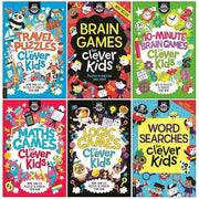 Brain Games Clever Kids 6 Books Collection Set by Gareth Moore Travel Puzzle - The Book Bundle