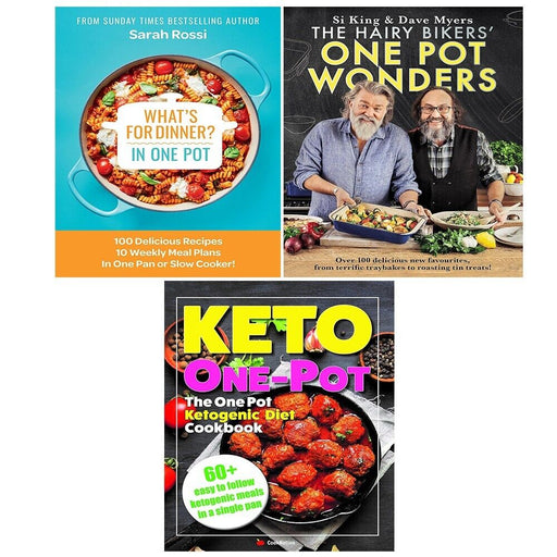 Hairy Bikers' One Pot Wonders,One Pot Ketogenic,What's for Dinner 3 Books Set - The Book Bundle