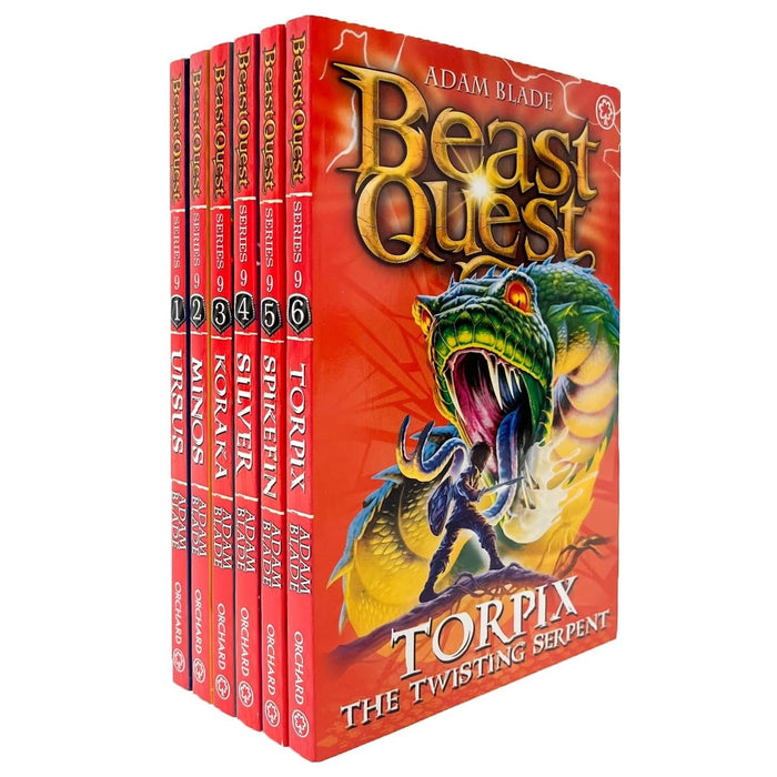 Adam Blade Beast Quest Series 9 Collection 6 Books Set Koraka Winged Assassin - The Book Bundle
