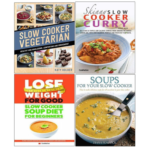 Have one to sell? Sell it yourself Slow Cooker Vegetarian,Soups for Your Slow,Skinny Slow Cooker Curry 4 Books Set - The Book Bundle