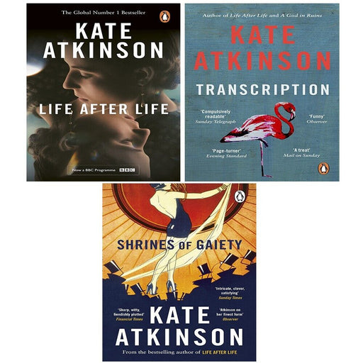 Kate Atkinson Collection 3 Books Collection Set Life After Life,Shrines of Gaiety,Transcrip - The Book Bundle
