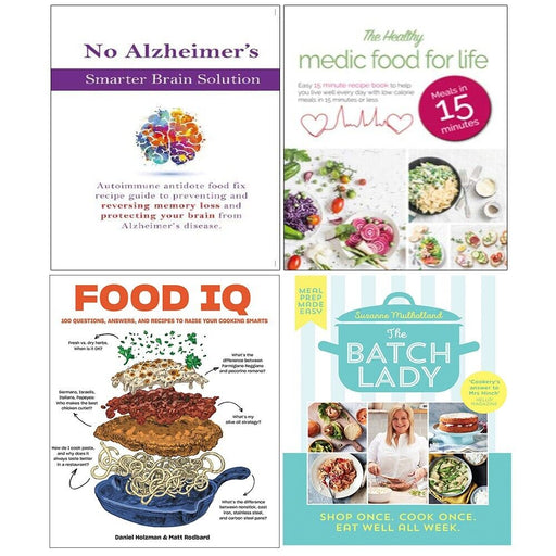 Food IQ,Healthy Medic Food for Life,No Alzheimer Smarter,Batch Lady 4 Books Set - The Book Bundle