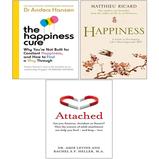 Happiness Cure Dr Anders Hansen,Happiness Matthieu Ricard, Attached 3 Books Set - The Book Bundle
