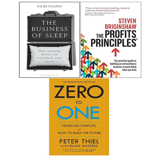 Business of Sleep (HB),Profits Principles,Zero to One Blake Master 3 Books Set - The Book Bundle