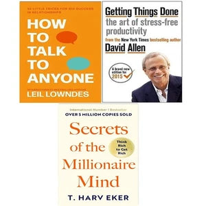 How to Talk to Anyone, Getting Things Done, Secrets of the Millionaire Mind 3 Books Collection Set - Non Fiction - Paperback