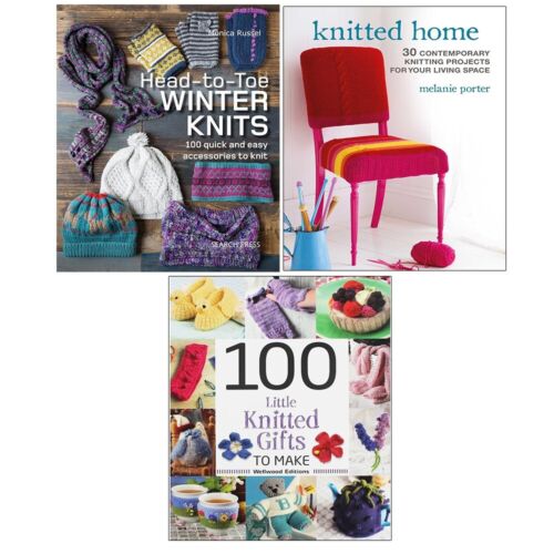 Head-to-Toe Winter Knits, 100 Little Knitted Gifts, Knitted Home 3 Books Set - The Book Bundle