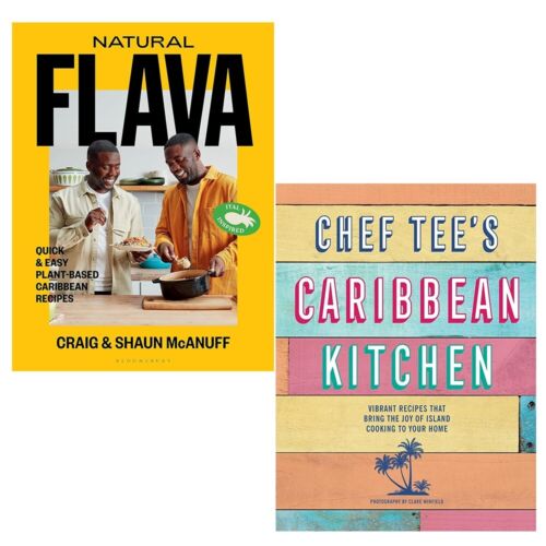 Natural Flava Craig McAnuff, Chef Tee's Caribbean Kitchen 2 Books Set Hardcover - The Book Bundle