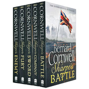 Bernard Cornwell Sharpe Series 5-book collection set in paperback, featuring historical fiction by Harper publisher