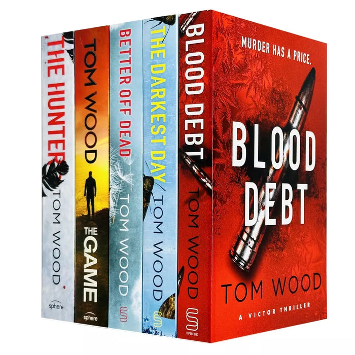 Victor the Assassin Series 5 Books Collection Set by Tom Wood Blood Debt, Hunter - The Book Bundle