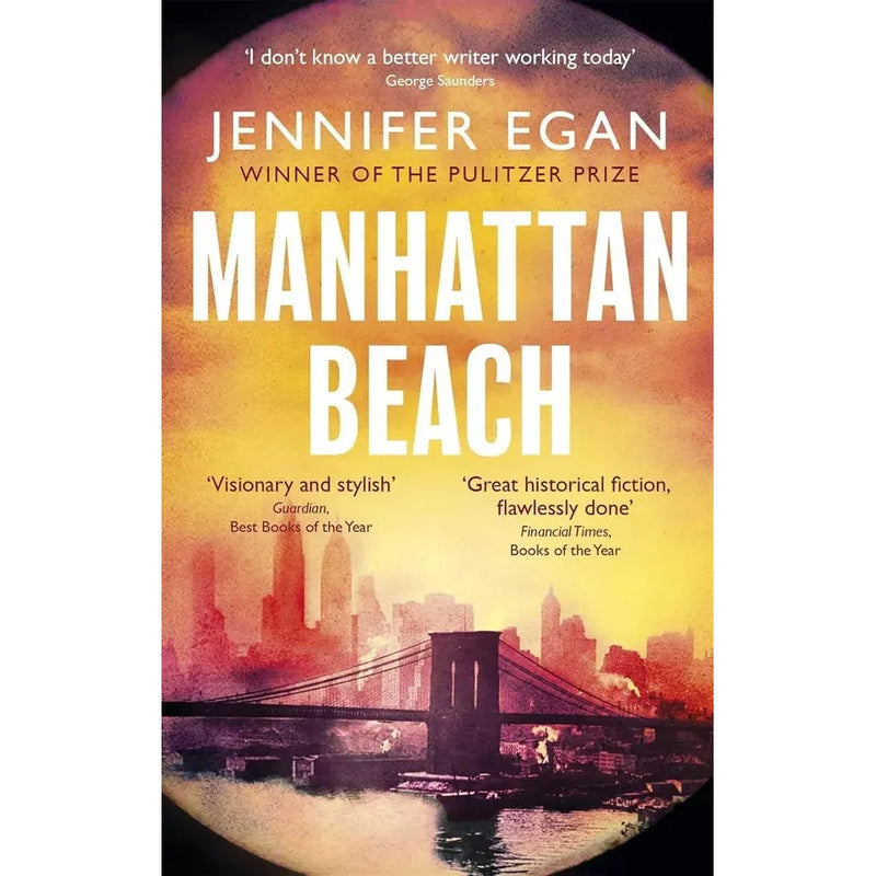 Two paperback books by Jennifer Egan, "A Visit From The Goon Squad" and "Manhattan Beach," part of Corsair fiction collection.
