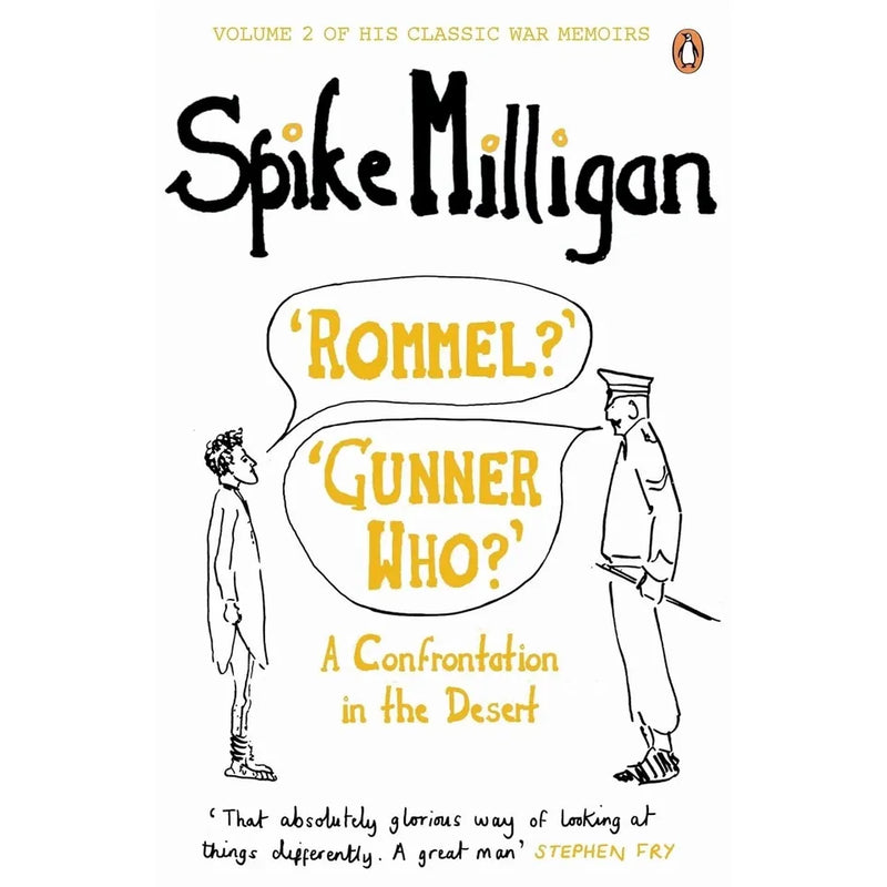 Set of five Spike Milligan memoir books including Peace Work, Adolf Hitler, Rommel?, Gunner Who?, Monty, and Mussolini by Penguin Ltd.