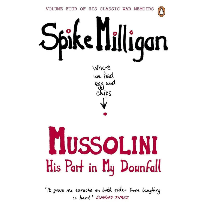 Set of five Spike Milligan memoir books including Peace Work, Adolf Hitler, Rommel, Gunner Who?, Monty, and Mussolini by Penguin Ltd.