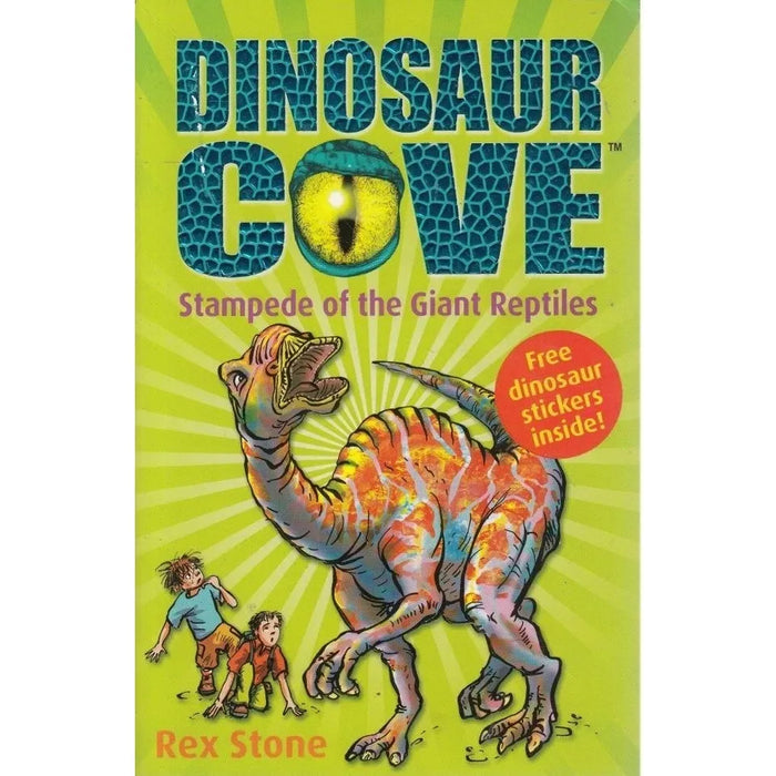 Dinosaur Cove Series 5 Books Collection Set by Rex Stone (Charge of the Three-Horned Monster,March of the Armoured Beasts,  Flight of the Winged Serpent, Catching the Speedy Thief,Stampede of the Giant Reptiles