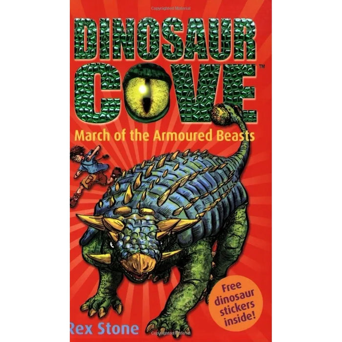 Dinosaur Cove Series 5 Books Collection Set by Rex Stone (Charge of the Three-Horned Monster,March of the Armoured Beasts,  Flight of the Winged Serpent, Catching the Speedy Thief,Stampede of the Giant Reptiles