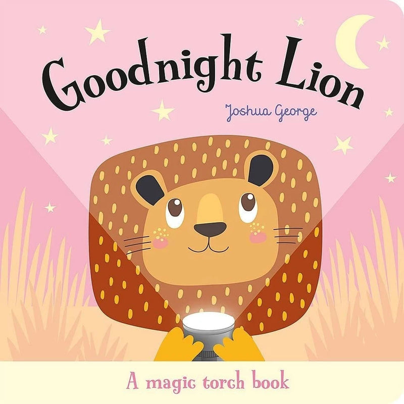 Imagine That Publishing Magic Torch Book Series by Joshua George, featuring Goodnight Dog, Frog, Lion, and Koala illustrations.