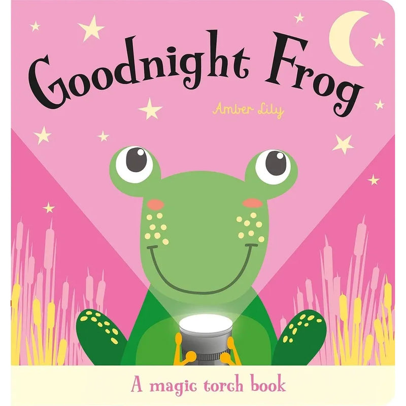 Four-book set of Magic Torch Series by Joshua George, featuring Goodnight Dog, Frog, Lion, and Koala, in colorful cover art.