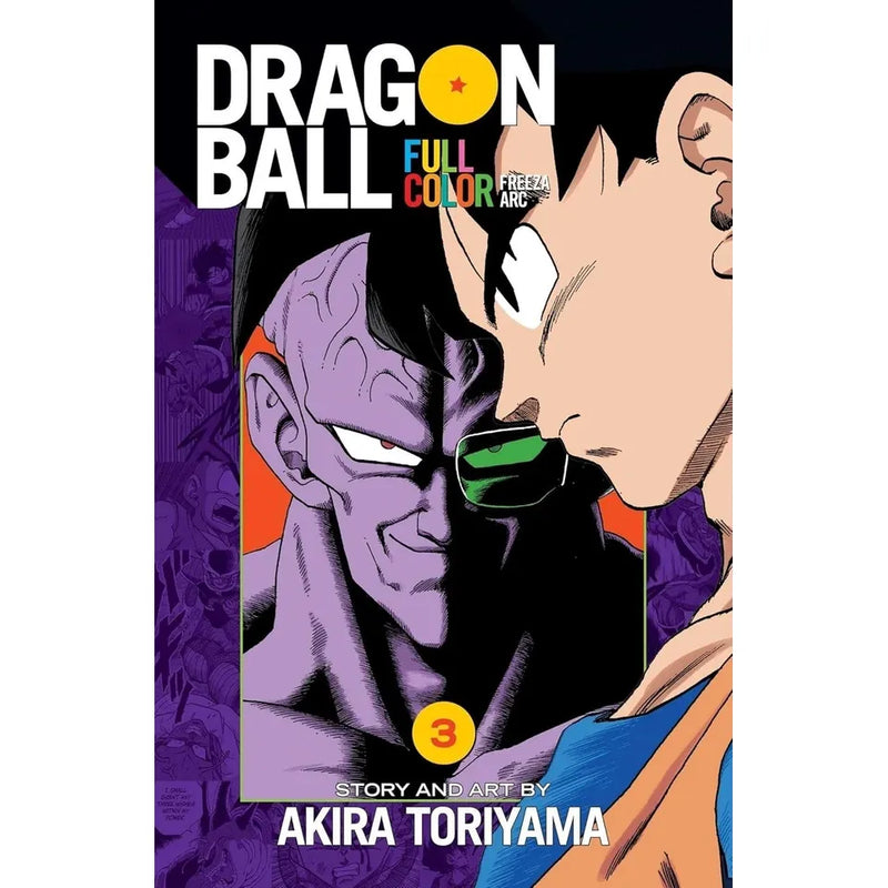 Dragon Ball Full Color Freeza Arc collection set featuring volumes 1, 3, and 4 by Akira Toriyama, published by VIZ Media LLC.