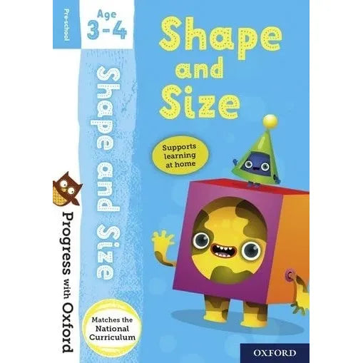 Progress with Oxford Activity 5 Books Age 3-4(Shape and Size,Phonics,Numbers ,Colours and Patterns & Starting to Write)