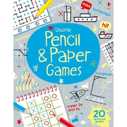 Usborne Travel Activity Games tear-off pads set with puzzles, drawing, and paper games by Simon Tudhope and others.