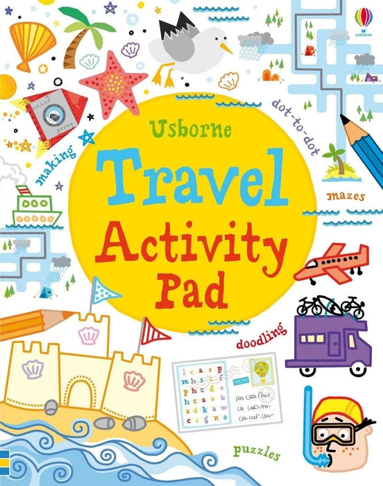 Usborne Travel Activity Games Tear off Pads 2 Books Collection Set(Travel Activity Pad, Pencil & Paper Games