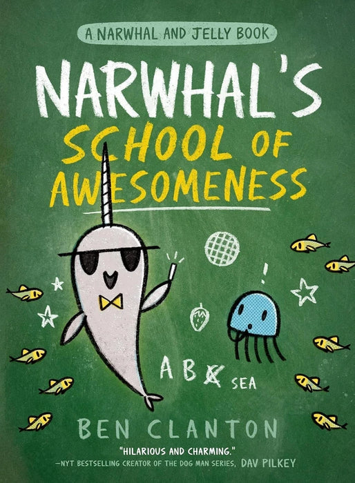 Narwhal and Jelly Series 4 Books Collection Set by Ben Clanton(Happy Narwhalidays ,Narwhal’s School of Awesomeness, Narwhalicorn And Jelly & A Super Scary Narwhalloween)