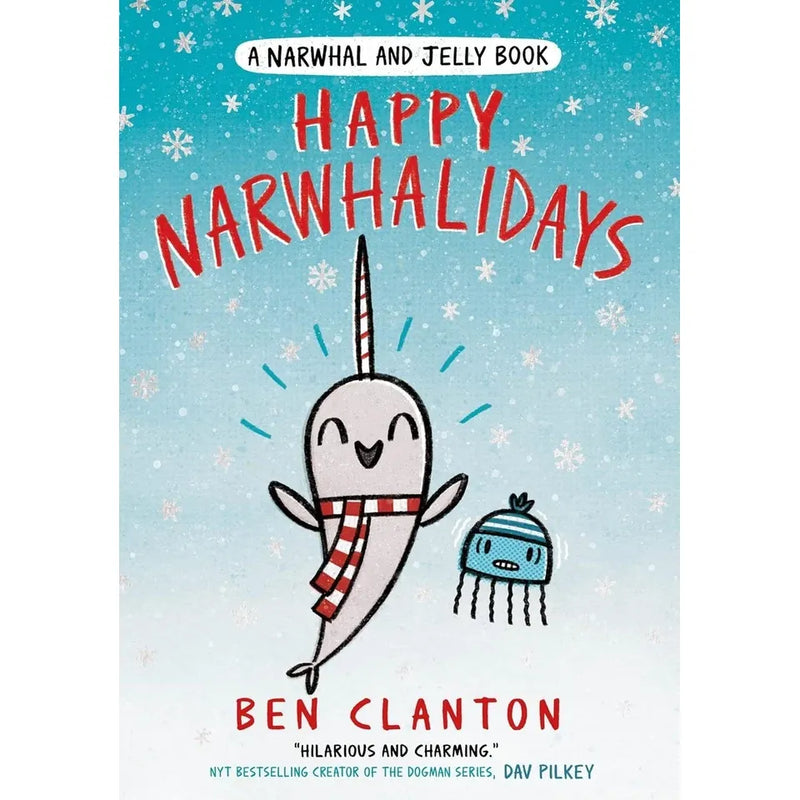 Narwhal and Jelly Series 4 Books Collection Set by Ben Clanton(Happy Narwhalidays ,Narwhal’s School of Awesomeness, Narwhalicorn And Jelly & A Super Scary Narwhalloween) - The Book Bundle