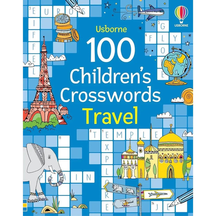 Phillip Clarke Collection 3 Books Set (100 Children's Puzzles and Games: Holiday,100 Children's Crosswords: Travel &  100 Children's Wordsearches: Animals)