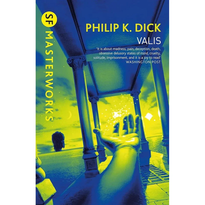 S.F. Masterworks collection by Philip K. Dick featuring Valis, Ubik, A Scanner Darkly, and The Word for World is Forest books by Gollancz