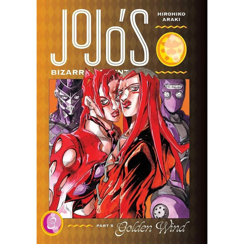 Set of four hardcover books from JoJo's Bizarre Adventure Part 5 Golden Wind series by VIZ Media and Hirohiko Araki.