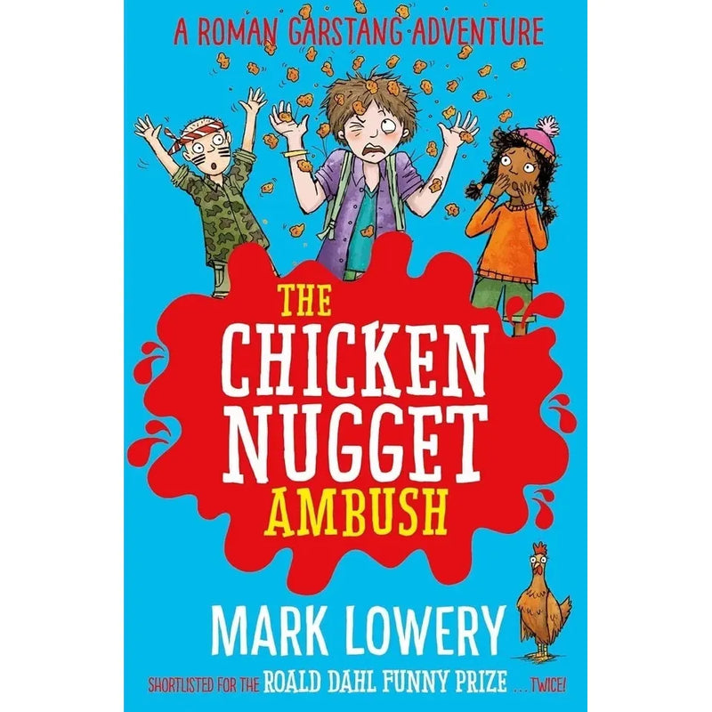 Roman Garstang Disasters Series 4 Books Collection Set by Mark Lowery(The Chicken Nugget ,Ambush Attack of the Woolly Jumper, The Great Caravan Catastrophe & Revenge of the Spaghetti Hoops) - The Book Bundle