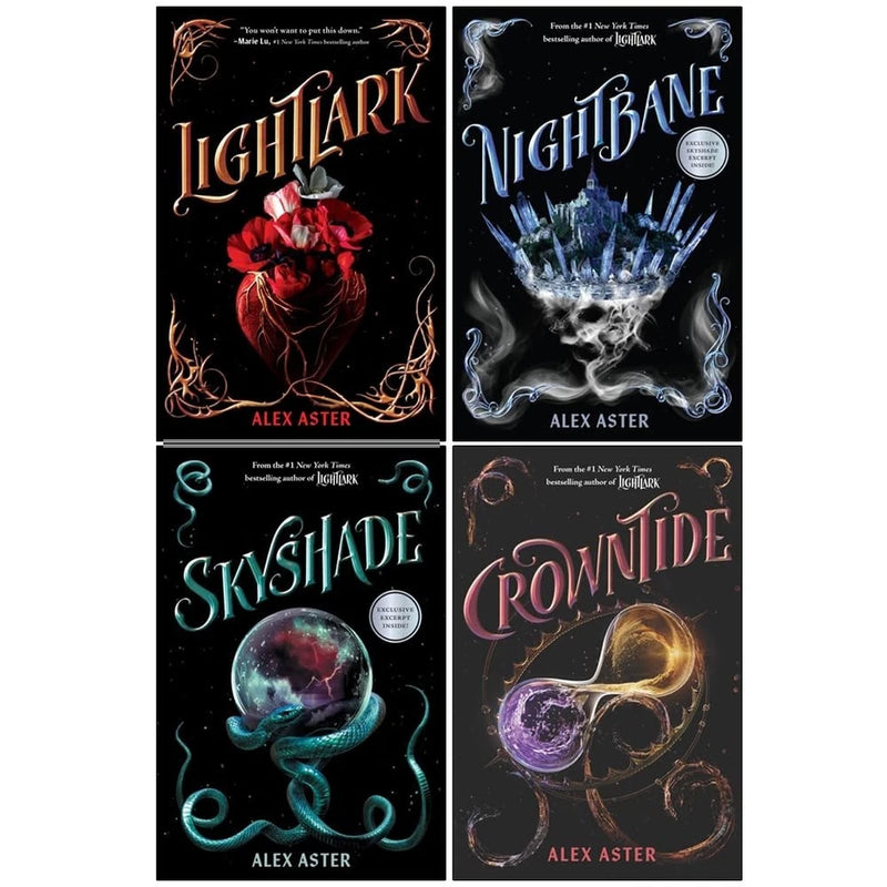 Lightlark Series 4 Books Collection Box Set By Alex Aster( Lightlark, Nightbane ,Skyshade & Crowntid(HB)) - The Book Bundle